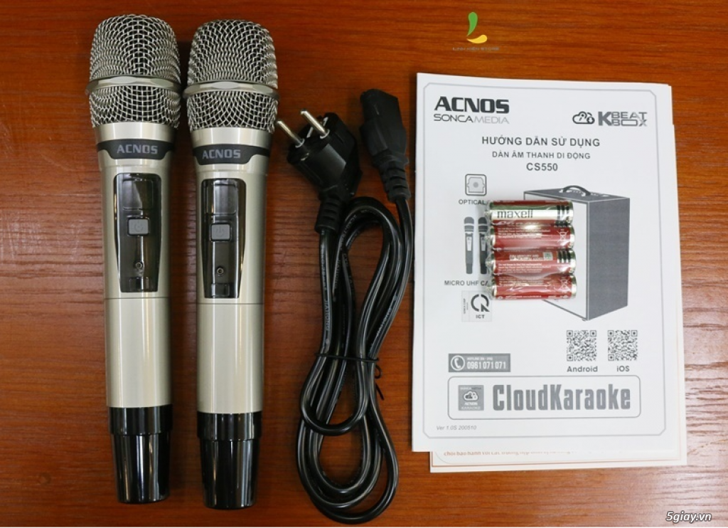 Loa xách tay Acnos CS550 công suất lớn 300W chơi karaoke ngoài trời - 2