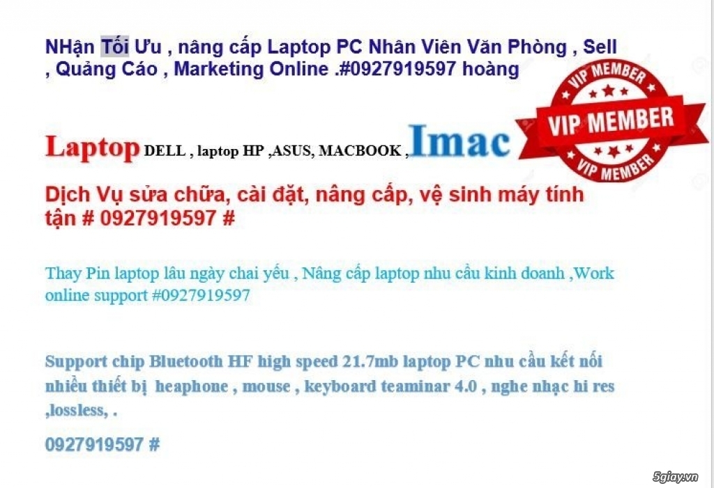 dịch vụ support laptop Mac uy tín 0927919597 NHẬN CHẠY CHƯƠNG TRÌNH - 1