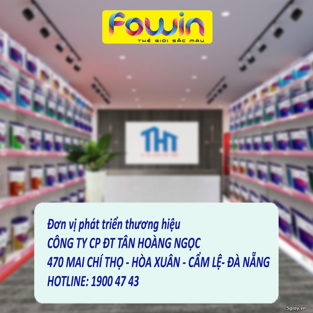 * Sơn nước FOWIN. TUYỂN ĐẠI LÝ. NHÀ PHÂN PHỐI. Trên toàn Quốc - 7