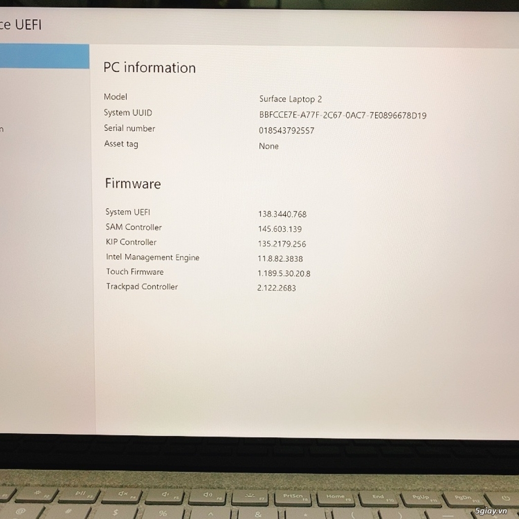 [Q1-HCM] Cần Bán Microsoft Laptop 2 i7 8th/16G/512G/Win 10 Pro - 5