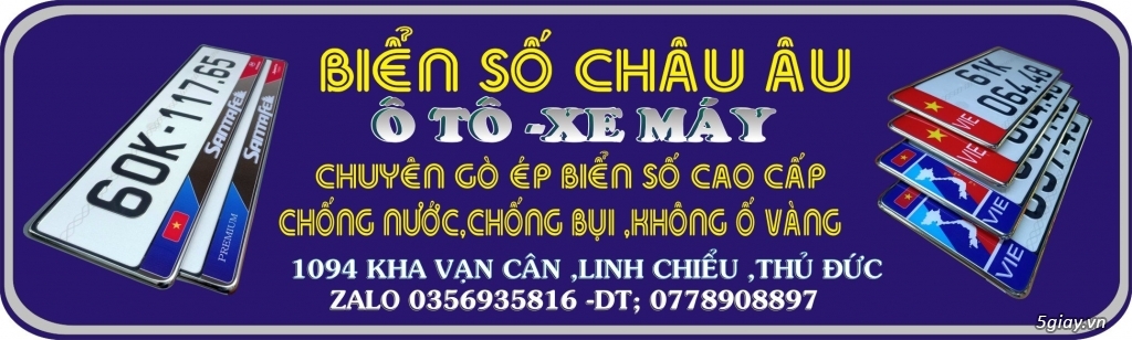 KHUNG BIỂN SỐ SÀI GÒN-KHUNG BIỂN SỐ CHÂU ÂU XE HƠI XE MÁY ĐẸP