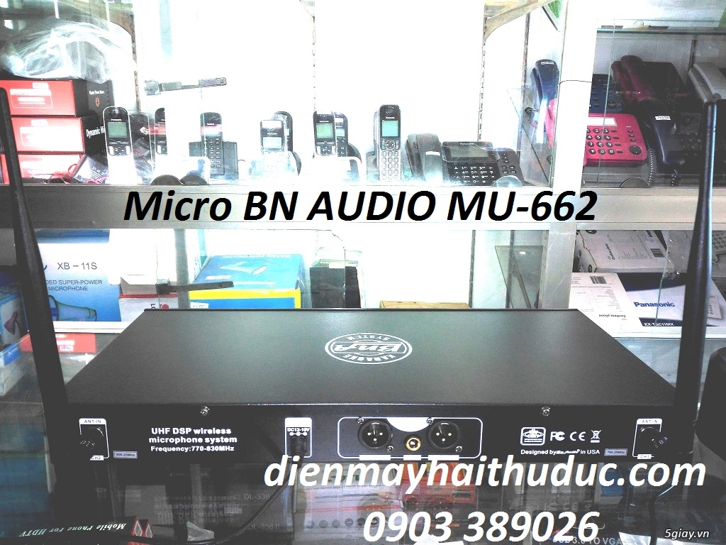 Bộ Micro không dây BN Audio BA-662 kèm chân đế, pin sạc 2 Micro - 4