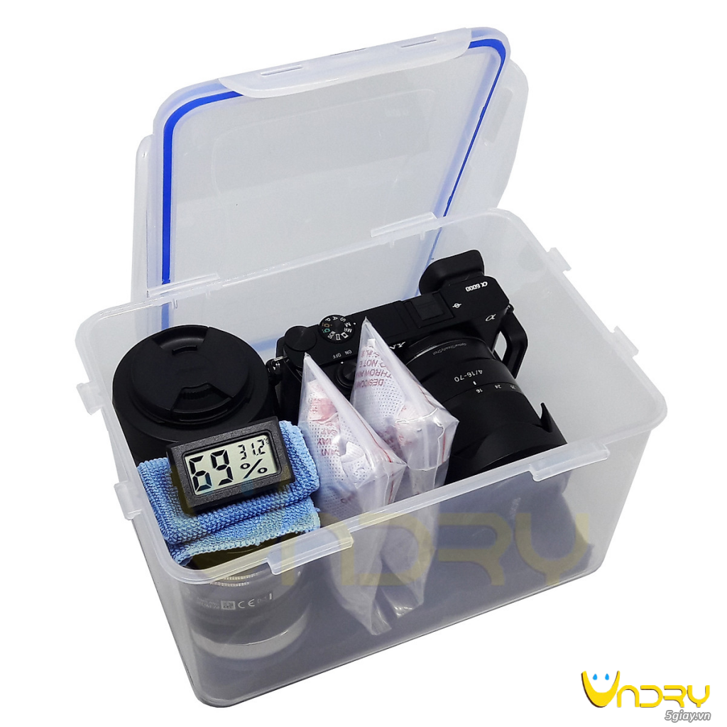 Bảo vệ máy ảnh, máy quay bằng hạt hút ẩm (Vndry)