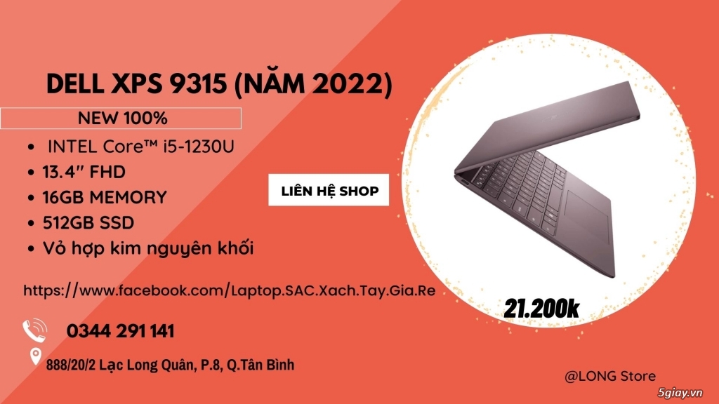 Dell Xps 9315 (Năm 2022)