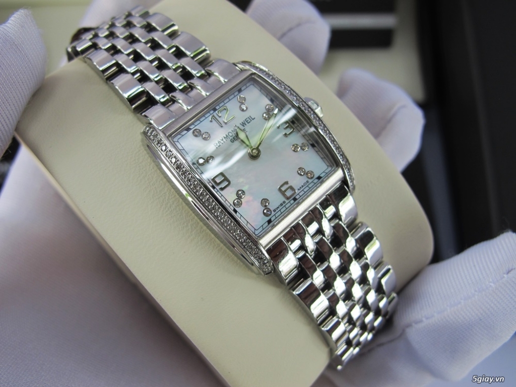 ĐH Nữ Raymond Weil 5976 Collection, Mặt Xà Cừ, Full Kim Cương- Fullbox - 5