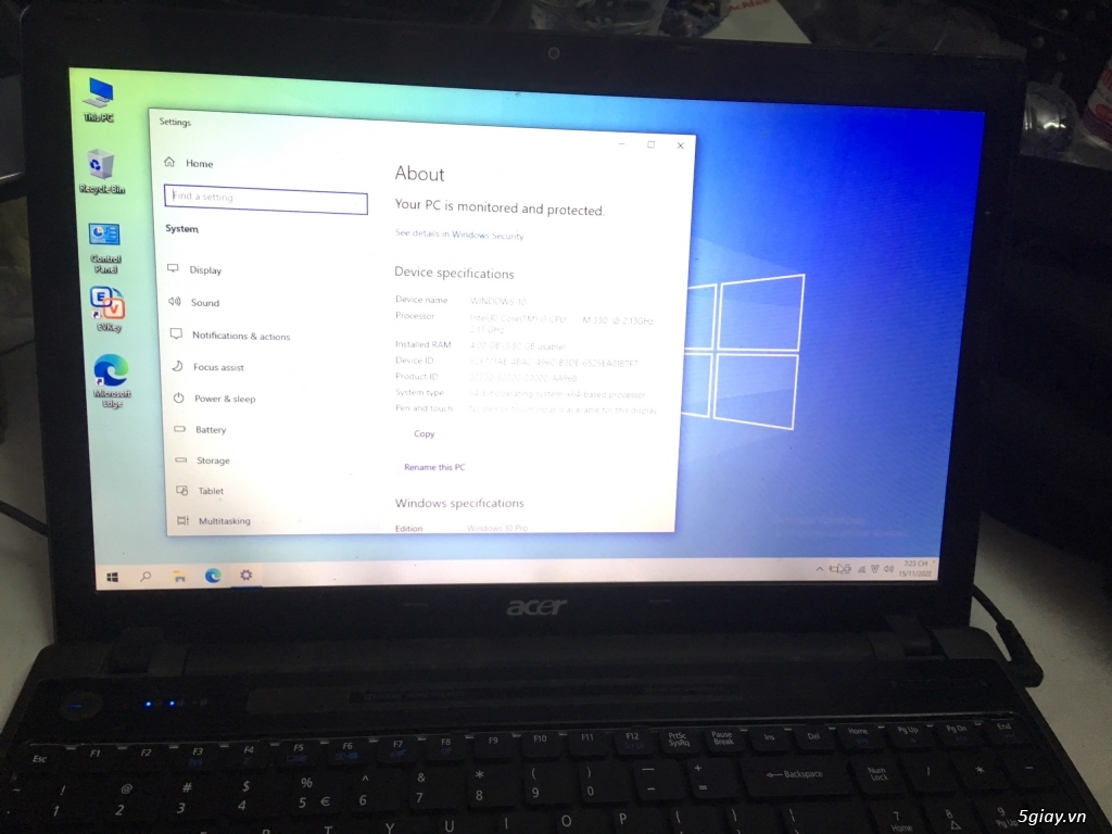 Cần bán : Laptop Acer 5745G cũ dùng làm văn phòng