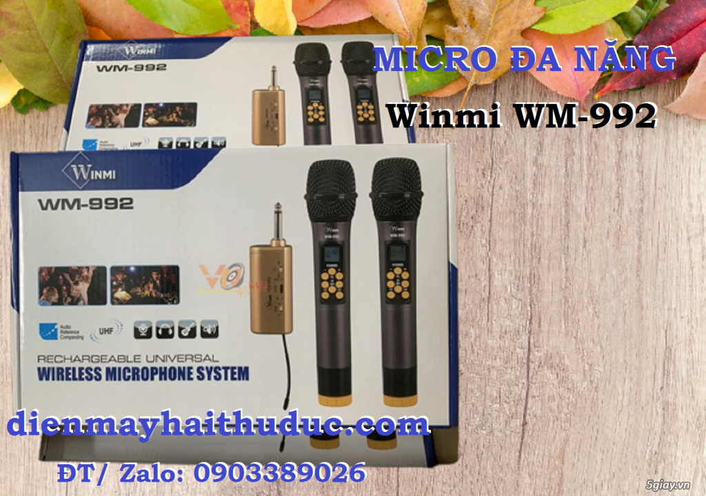 Bộ Micro đa năng Winmi WM-992 chỉnh được âm thanh trên thân Mic