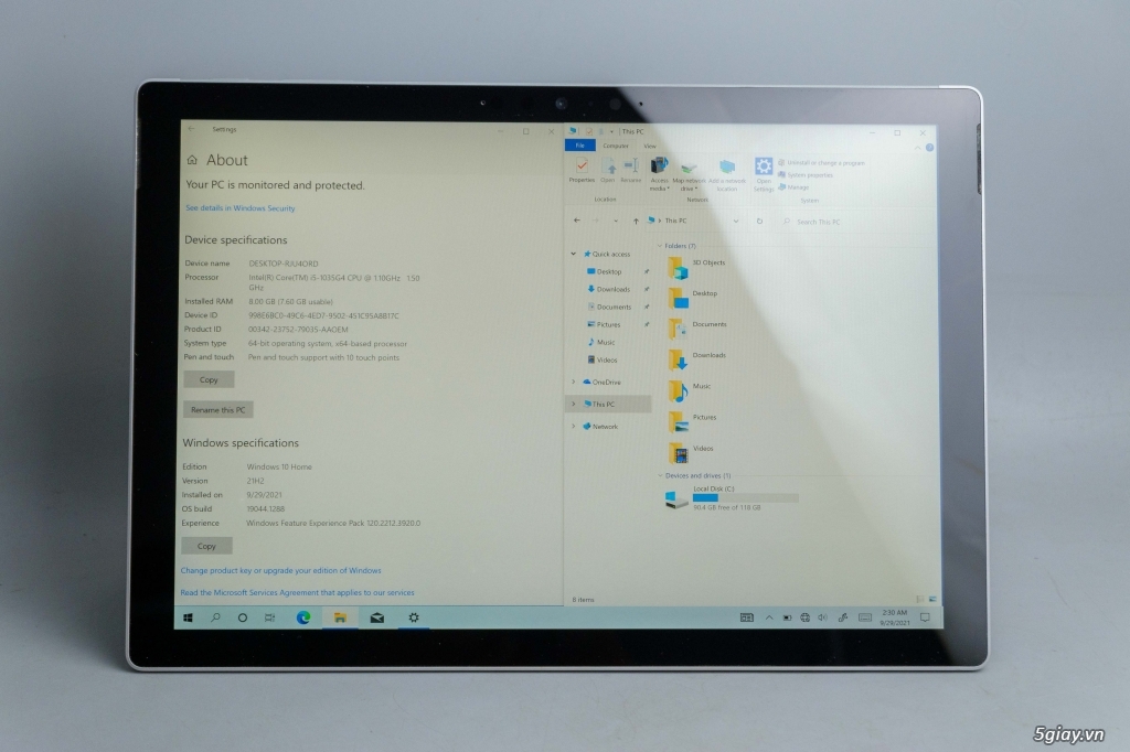 Surface Pro 6 | SSD 256GB | core i5-8350u | RAM 8GB | 98% 19241 - 3