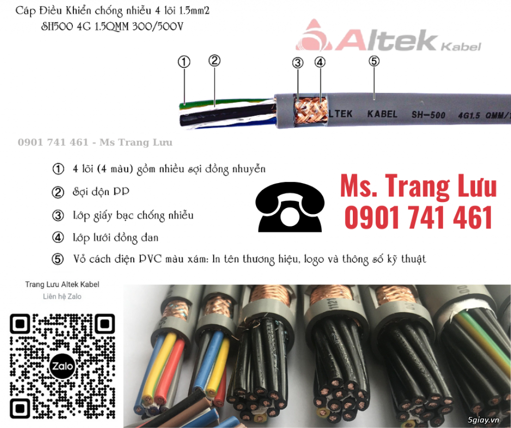 Cáp điều khiển Altek Kabel sử dụng trong điện tử điện lạnh - 1