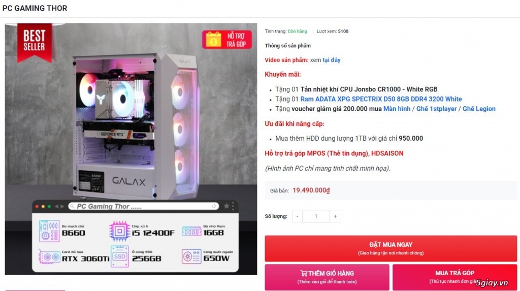 Newgear : Tổng Hợp Cấu Hình PC Gaming Giá Chỉ Từ Hơn 10tr | 5giay