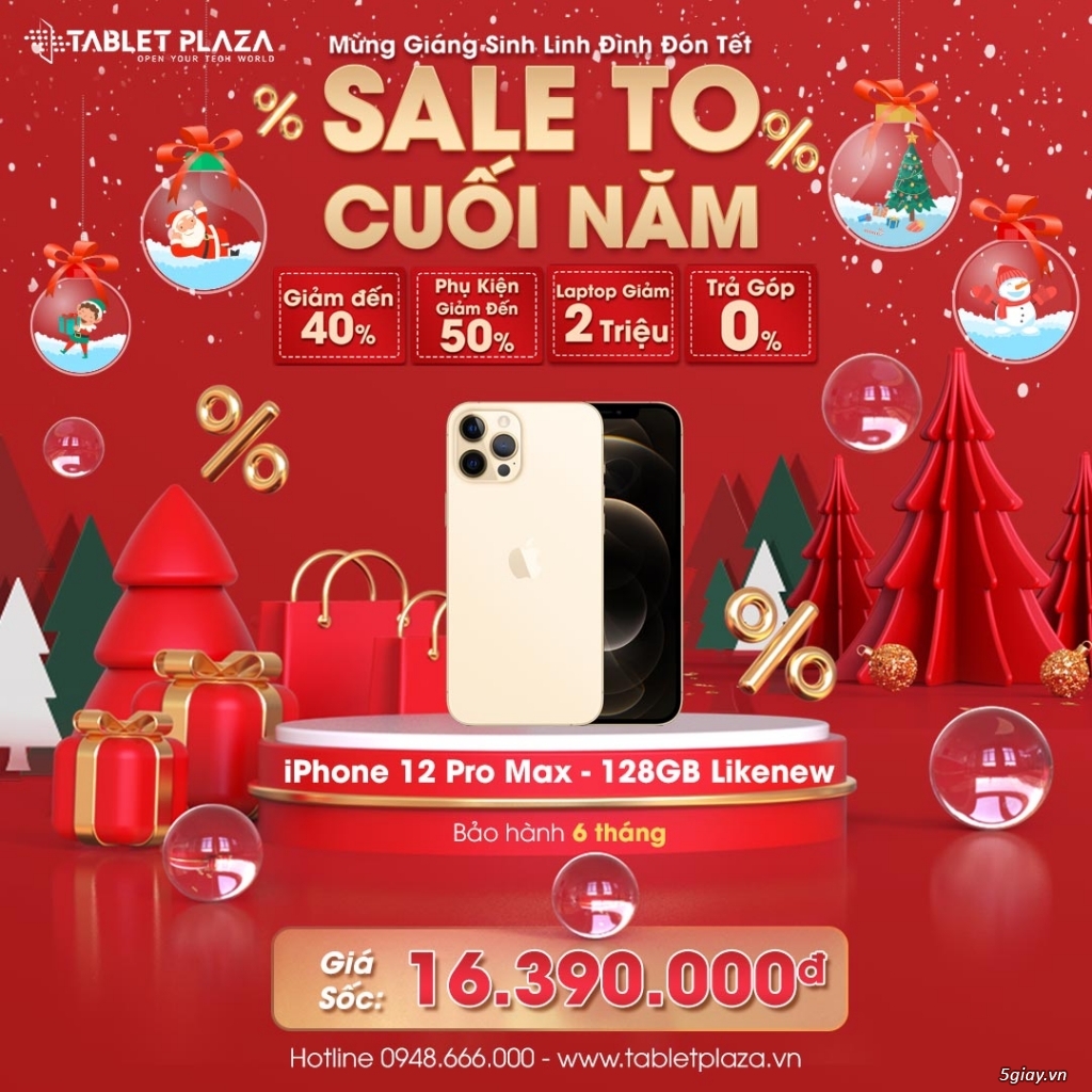 Bến Cát trả góp iPhone 12 promax siêu sale 16,390,000đ