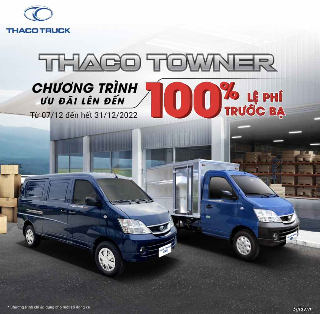 XE TẢI 900 KG THACO TOWNER990NC ƯU ĐÃI 100% LỆ PHÍ TRƯỚC BẠ. - 27