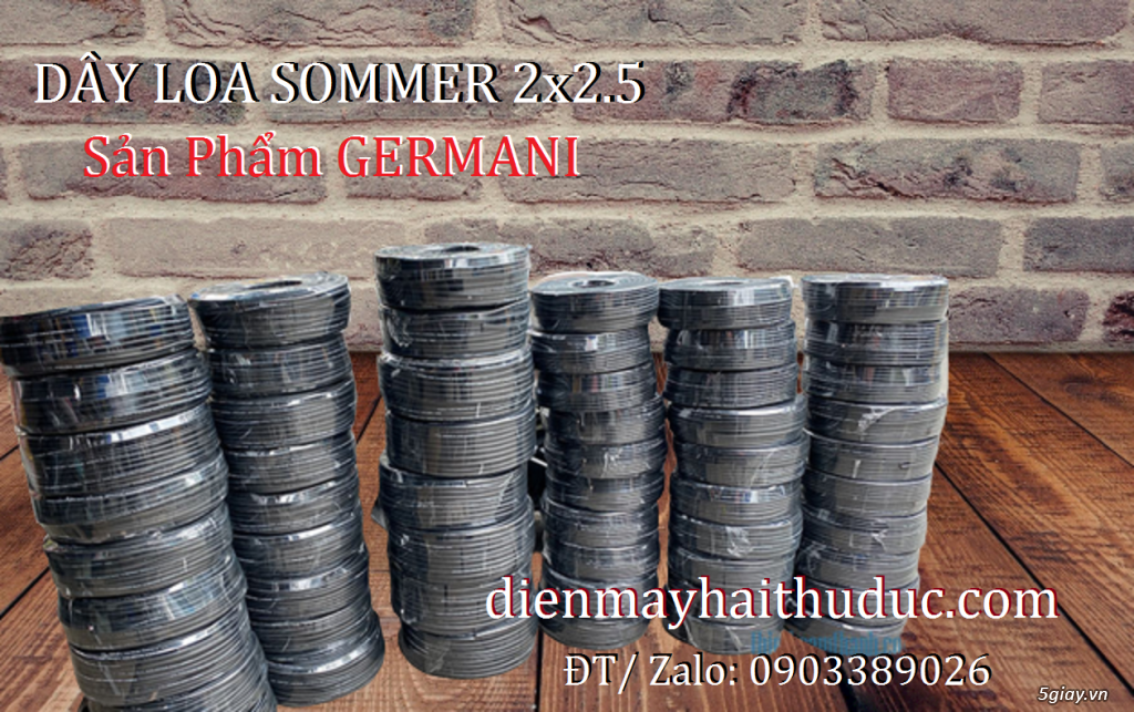 Dây loa Sommer 2 lõi x 2,5mm sản phẩm của Germany