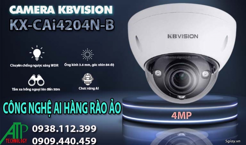 Camera IP Dome KX-CAi4204N-B 4.0MP Công Nghệ AI