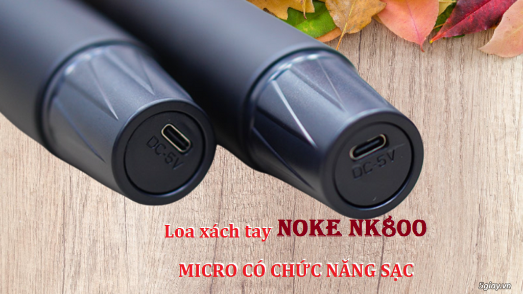 Loa xách tay có quai đeo vai Neko NK800 kèm 2 mic sạc không dây - 3