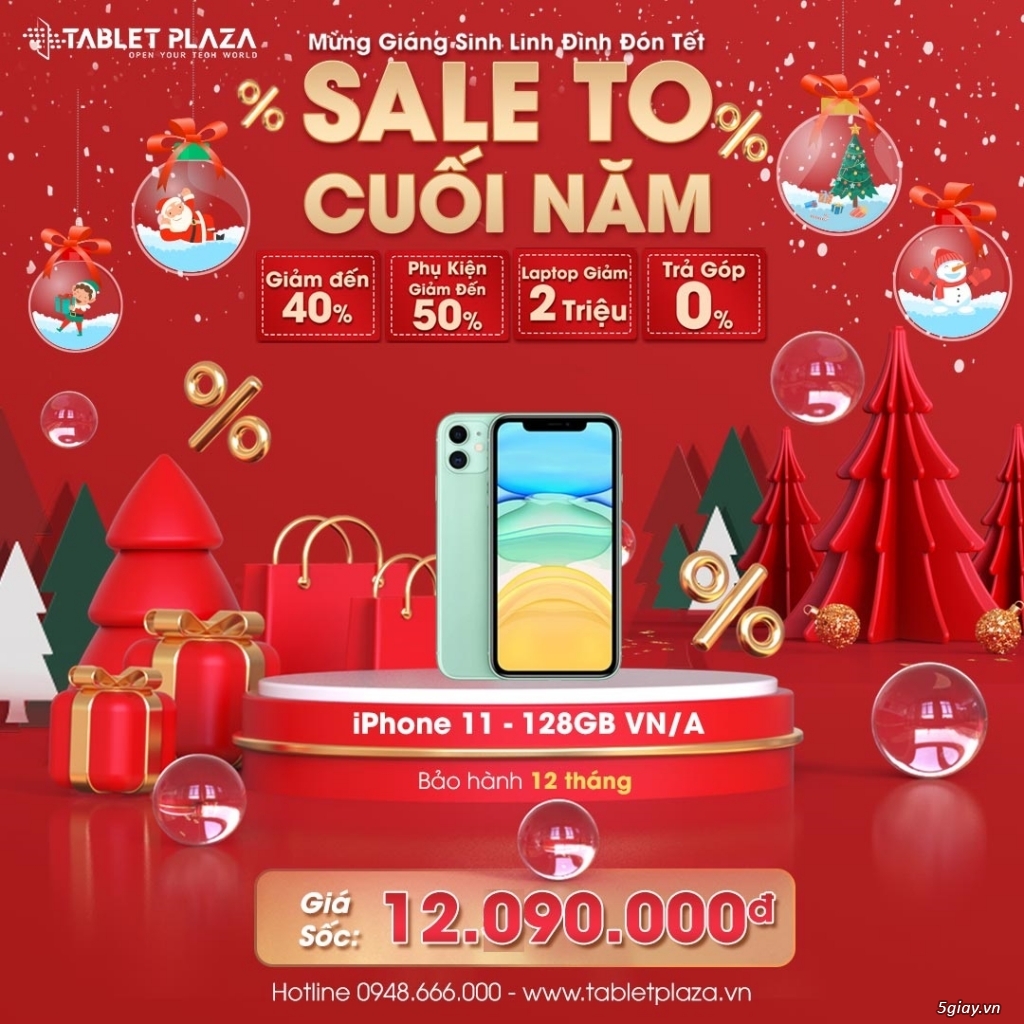 Bến Cát trả góp iPhone 11 128G VN giá chỉ 12,090,000đ