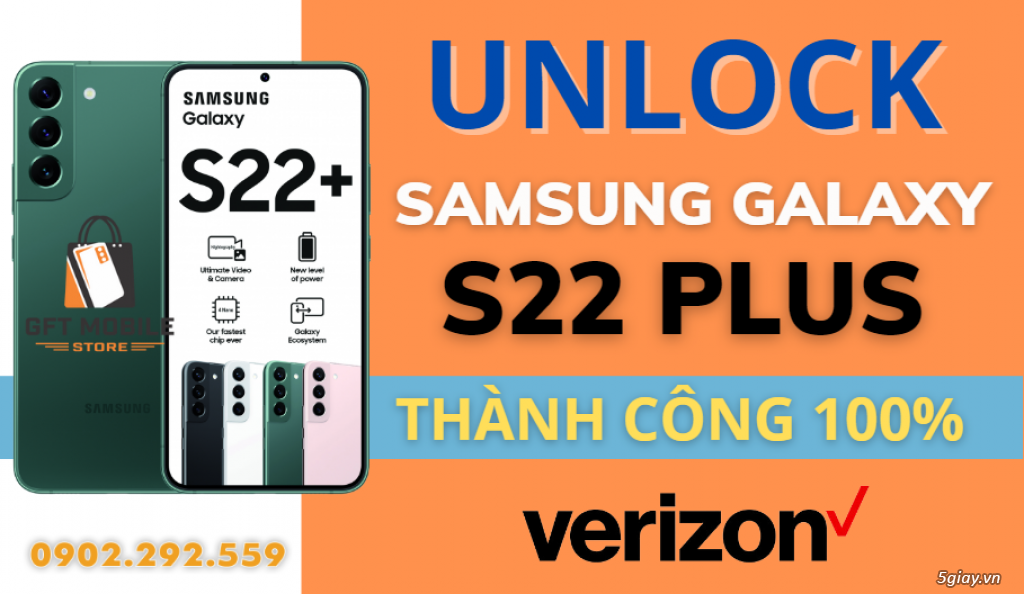 Địa chỉ mở khóa unlock samsung S22 Plus Verizon giá rẻ tại Tp HCM
