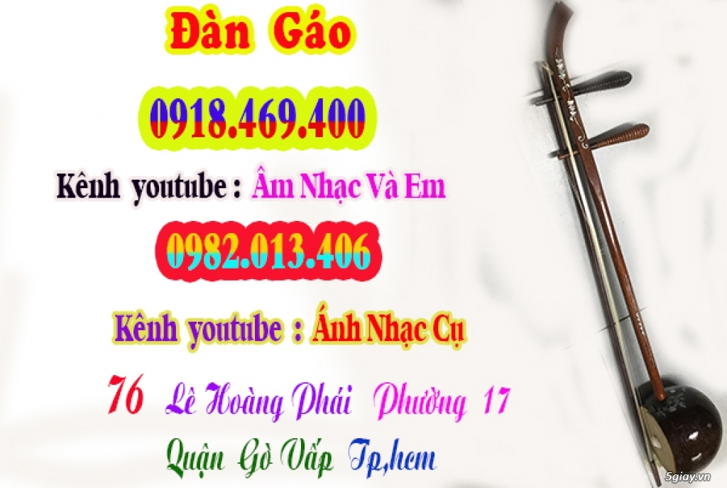Shop bán nhạc cụ dân tộc, phụ kiện nhạc cụ dân tộc tại Sài Gòn, Gò Vấp