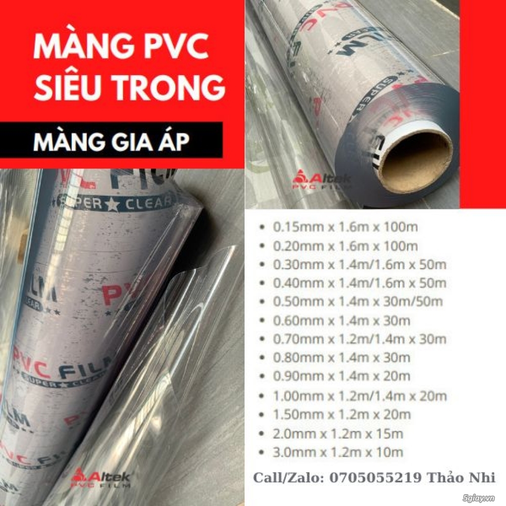 Màng nhựa PVC dẻo trong suốt có phun bột các loại (Màng không gia áp) - 1