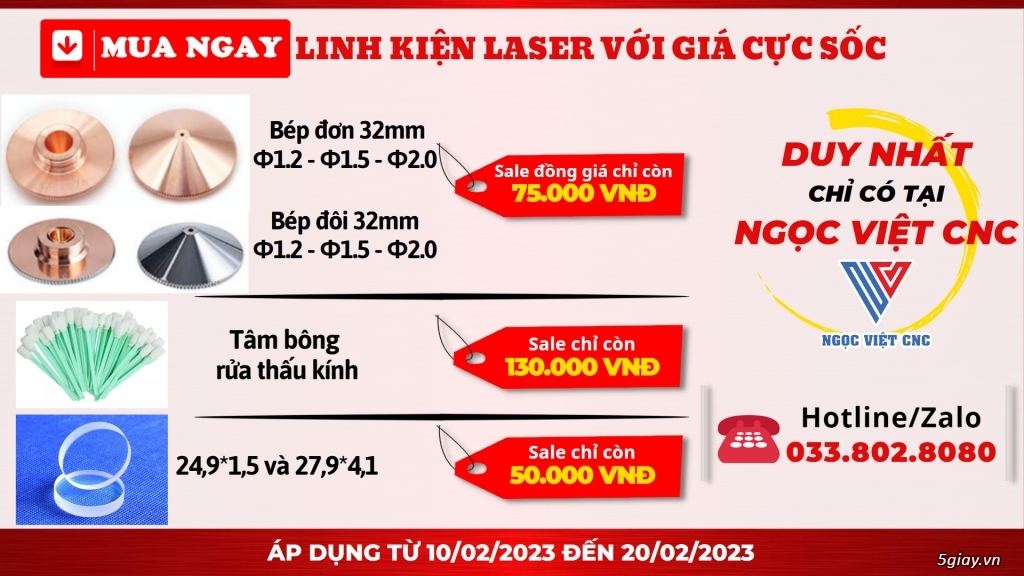 Linh kiện CNC Plasma và linh kiện Laser