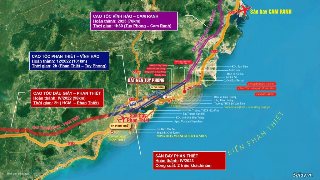 Đất ven biển Tuy Phong Bình Thuận giá tốt đón sóng cao tốc - 3