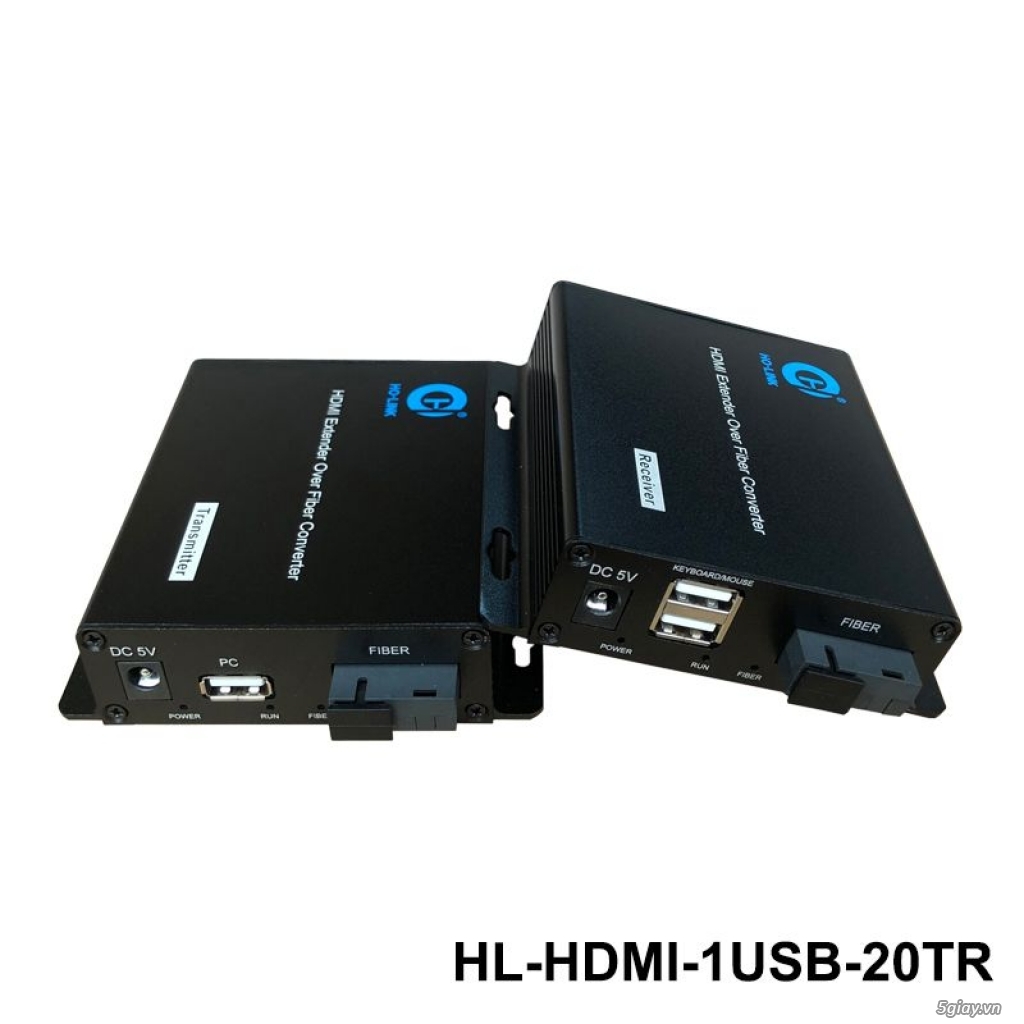 Bộ chuyển đổi HDMI qua cáp quang có cổng USB HL-HDMI-1USB-20TR - 1