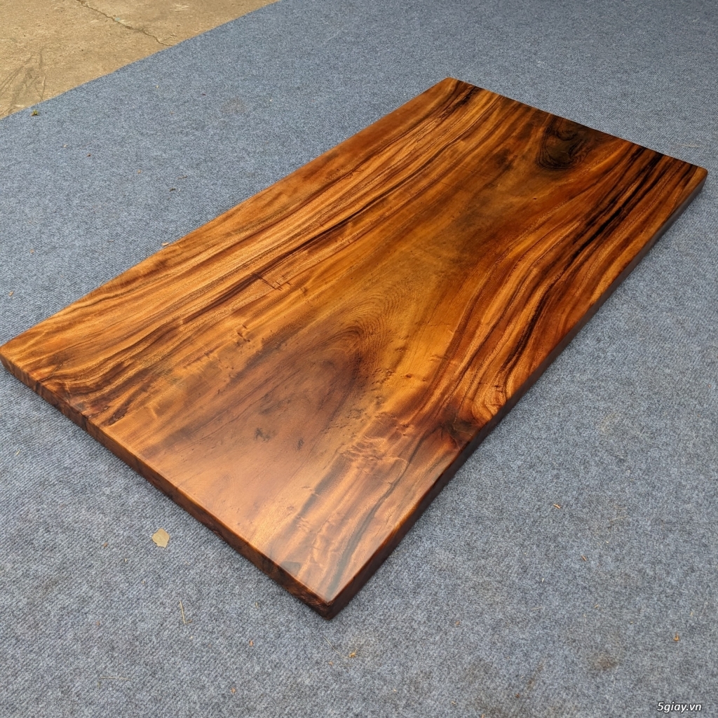 bàn gỗ me tây 1m22x64cm dày 5cm cod toàn quốc - 2