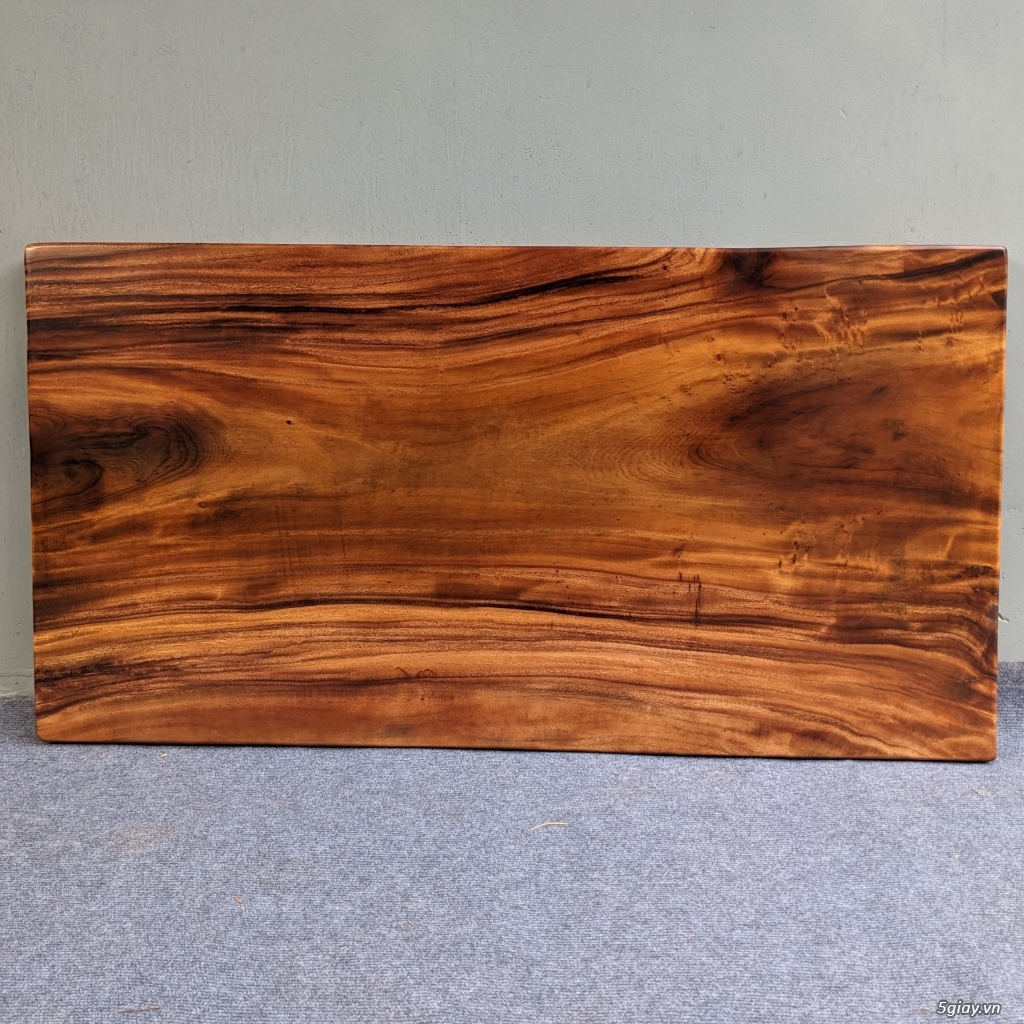 bàn gỗ me tây 1m22x64cm dày 5cm cod toàn quốc - 3