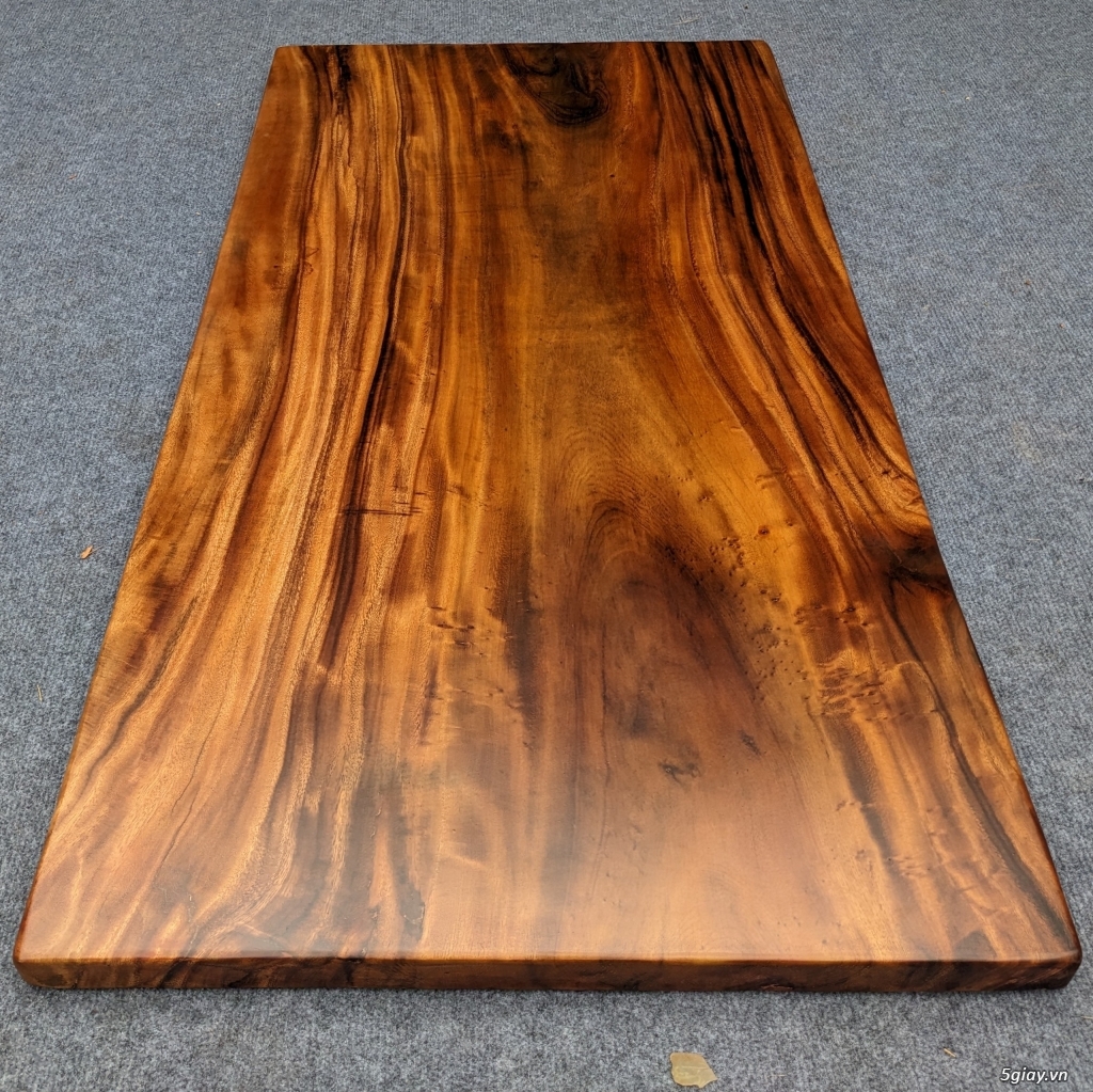 bàn gỗ me tây 1m22x64cm dày 5cm cod toàn quốc - 1
