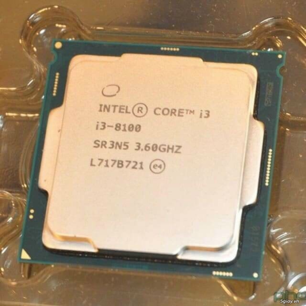 CPU Intel Core i3 8100 (3.60GHz, 6M, 4 Cores 4 Threads) TRAY Không Fan - 2
