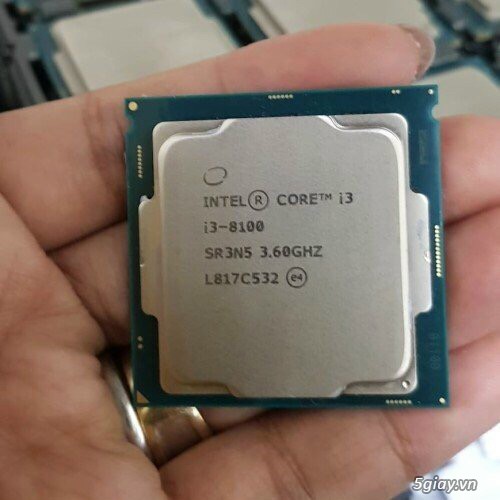 CPU Intel Core i3 8100 (3.60GHz, 6M, 4 Cores 4 Threads) TRAY Không Fan