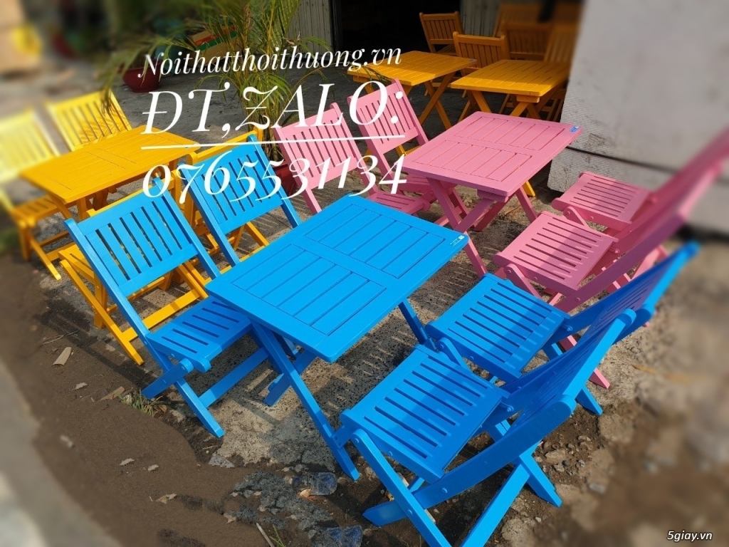 Bàn ghế cho quán trà sữa, cafe nhỏ đẹp, giá rẻ Hồ Chí Minh, Bình Dương - 3
