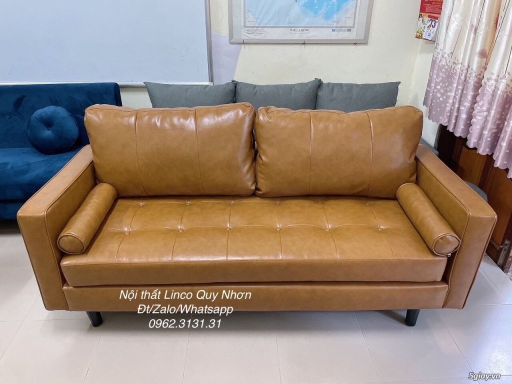 Ghế sofa giả da(simili) giá rẻ phòng khách, chung cư, spa, nail - 3