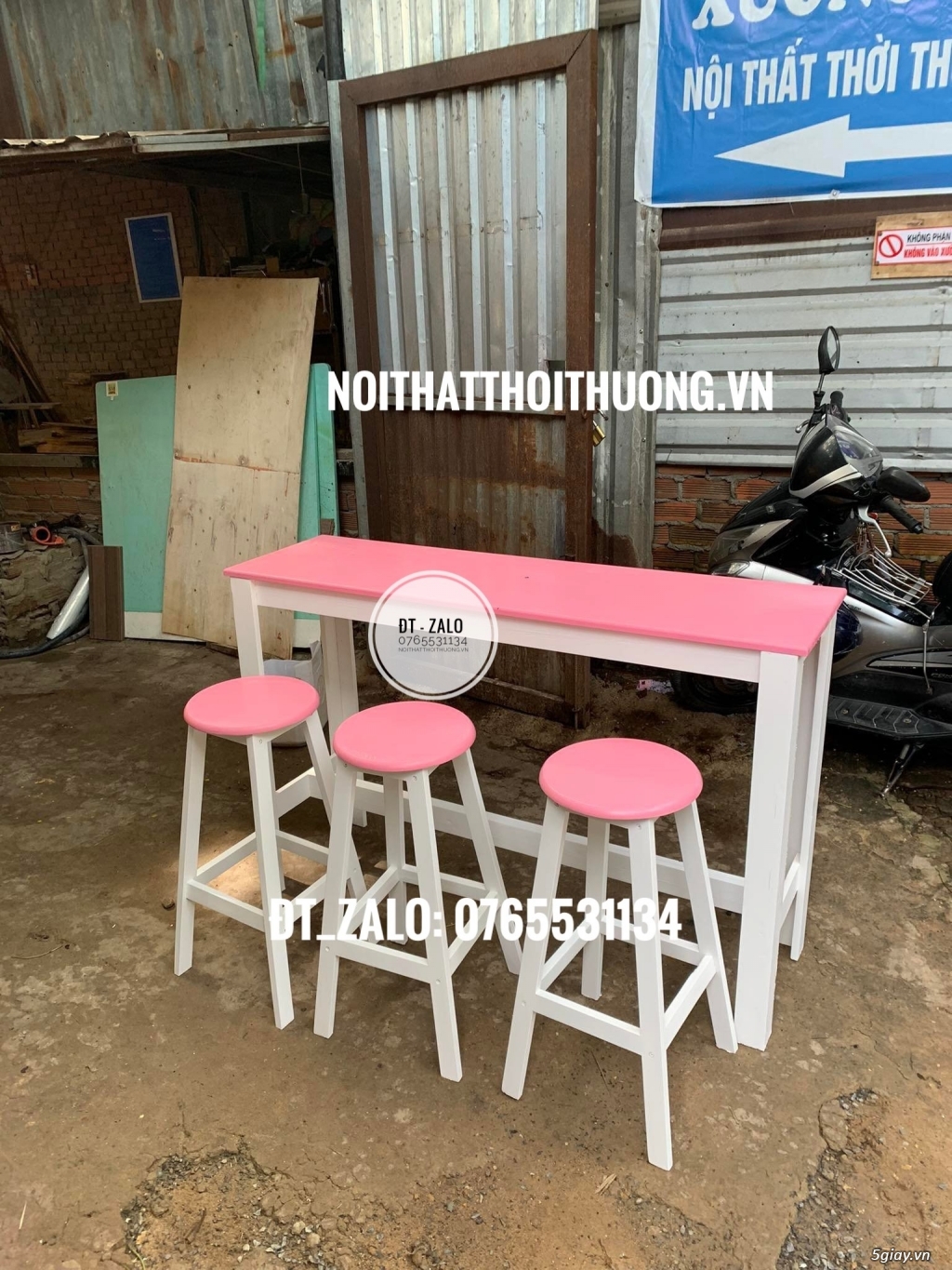 Bàn ghế cho quán trà sữa, cafe nhỏ đẹp, giá rẻ Hồ Chí Minh, Bình Dương - 8