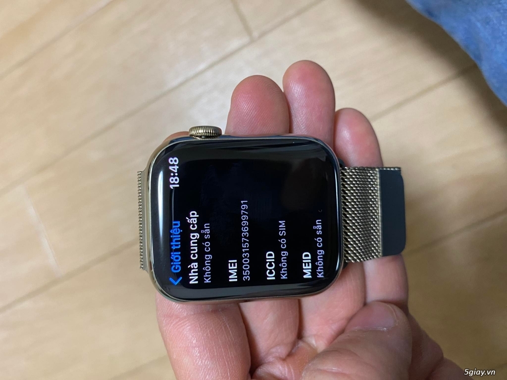 Apple watch thép 7 lươt đẹp pin cao dùng dc esim