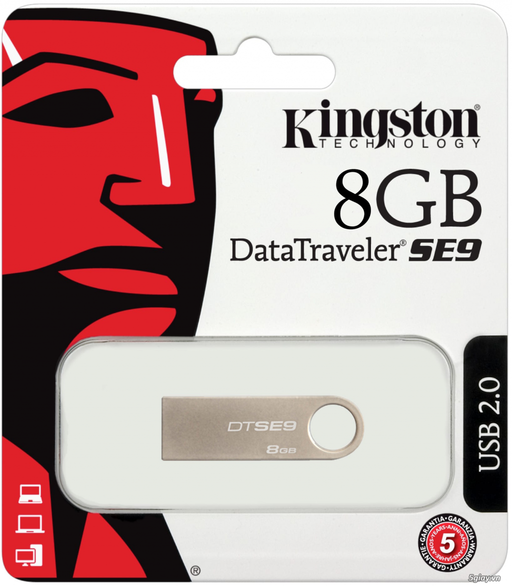 USB Kingston 4G,8G,16G,32G,64G,128G DTSe9 BH 2N Giá Rẻ!!! - 4