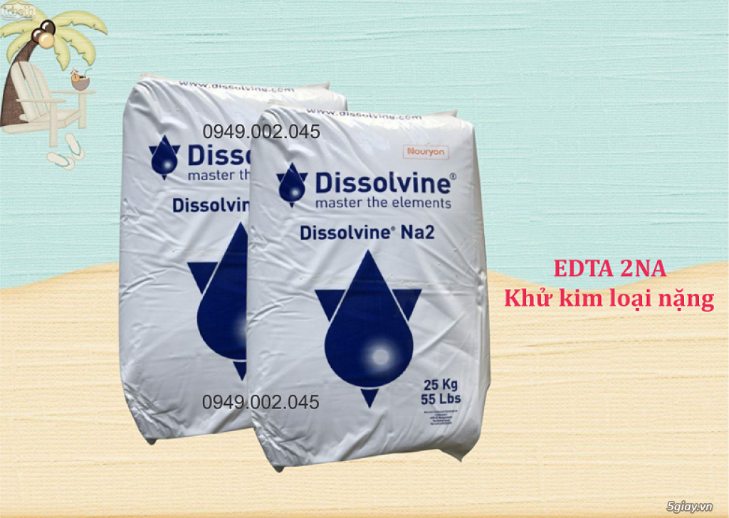 EDTA Dissolvine Na2 - Nguyên liệu EDTA Hà Lan giúp xử lý phèn ao nuôi