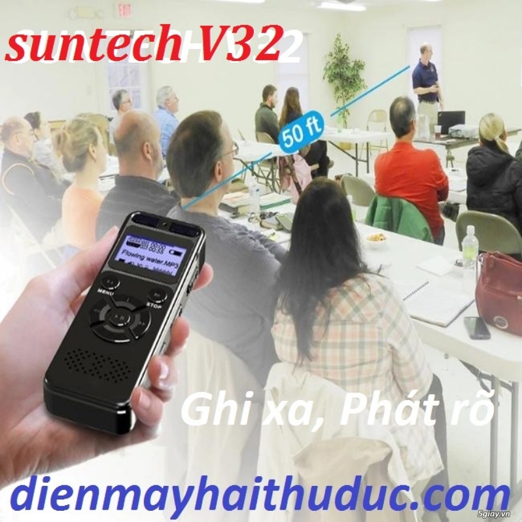 Máy ghi âm Suntech V32 bộ nhớ 8Gb loa lớn nghe cực rõ - 2