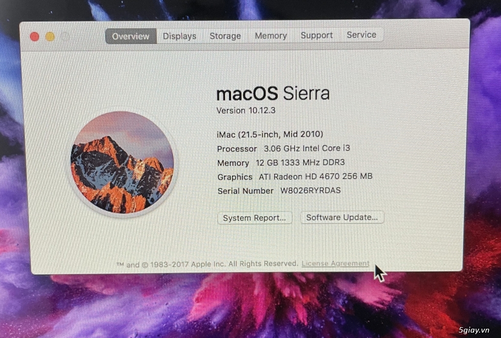 Cần Bán: iMac 21.5 mid 2010 - 4,9 triệu - 4