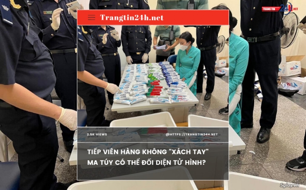 Vụ tiếp viên xách tay ma túy: Nguy cơ “tử hình” nếu xách hộ đồ sân bay