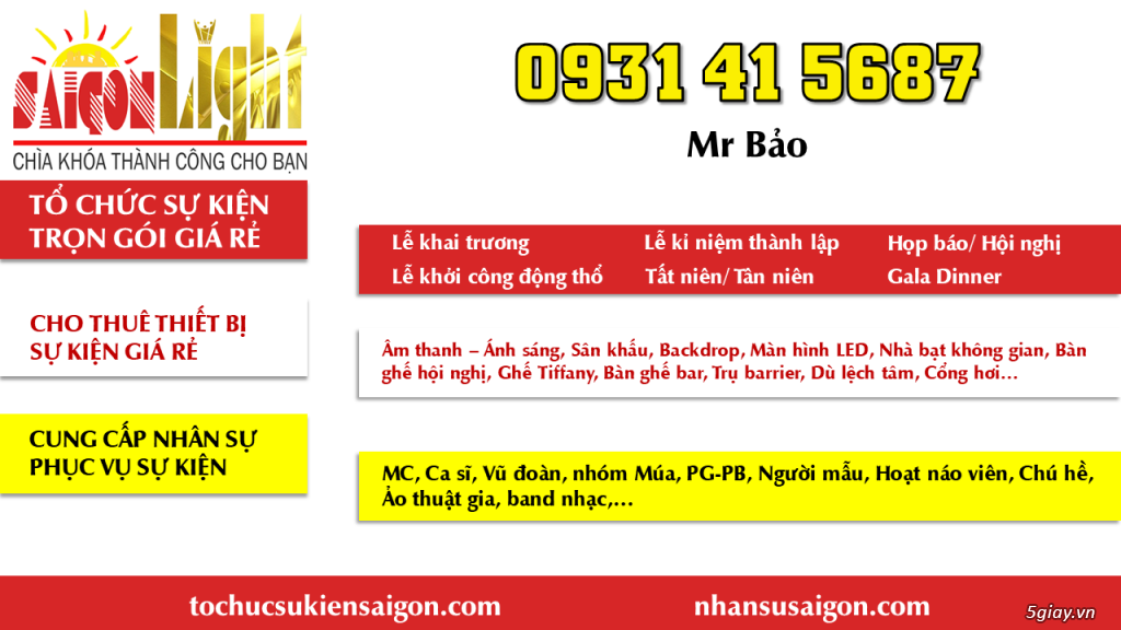 Dv cho thuê bàn ghế sự kiện giá rẻ tphcm