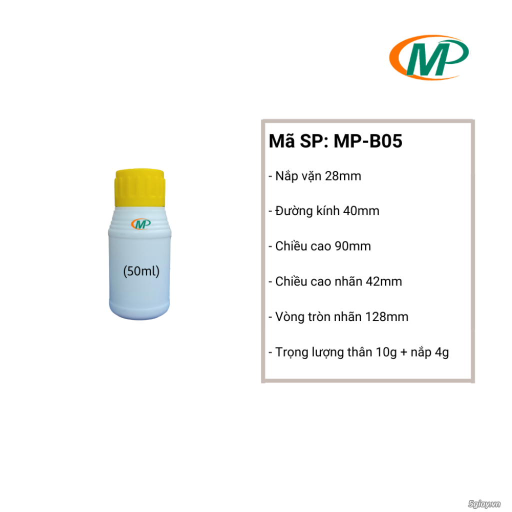 Chai nhựa 50ml_Chai nhựa 50ml vuông_Chai nhựa 50ml HDPE