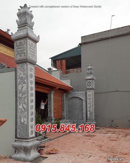 40+ Bạc liêu+ mẫu cột đồng trụ bằng đá xanh rêu bán - 1