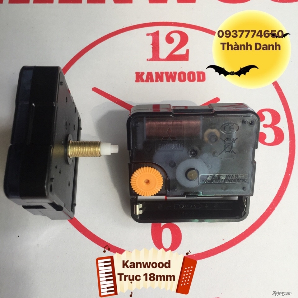 Máy đồng hồ treo tường Kanwood trục 5mm, 13mm, 18mm - 4