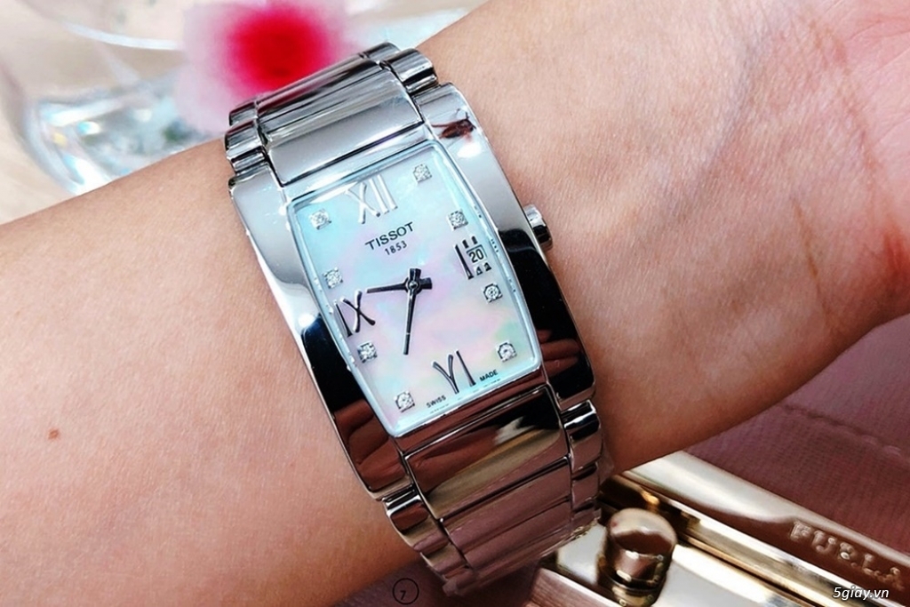 Đồng Hồ Tissot Nữ Mặt khảm xà Cừ, Đính Kim Cương - Fullbox