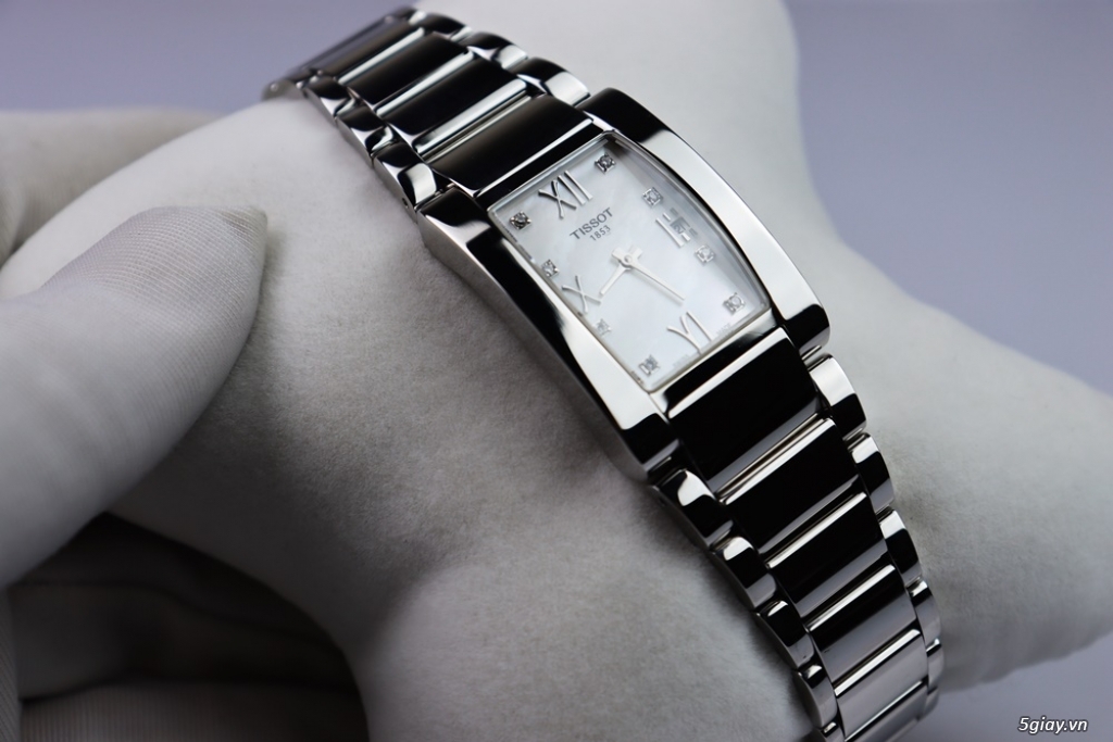 Đồng Hồ Tissot Nữ Mặt khảm xà Cừ, Đính Kim Cương - Fullbox - 4