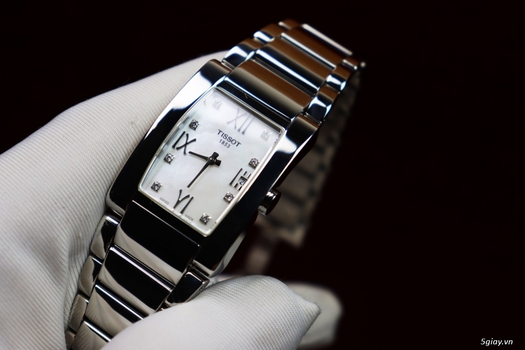 Đồng Hồ Tissot Nữ Mặt khảm xà Cừ, Đính Kim Cương - Fullbox - 7