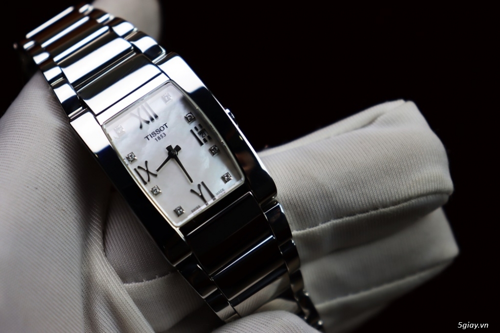 Đồng Hồ Tissot Nữ Mặt khảm xà Cừ, Đính Kim Cương - Fullbox - 8