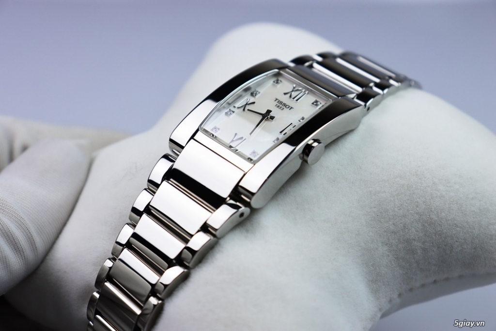 Đồng Hồ Tissot Nữ Mặt khảm xà Cừ, Đính Kim Cương - Fullbox - 5