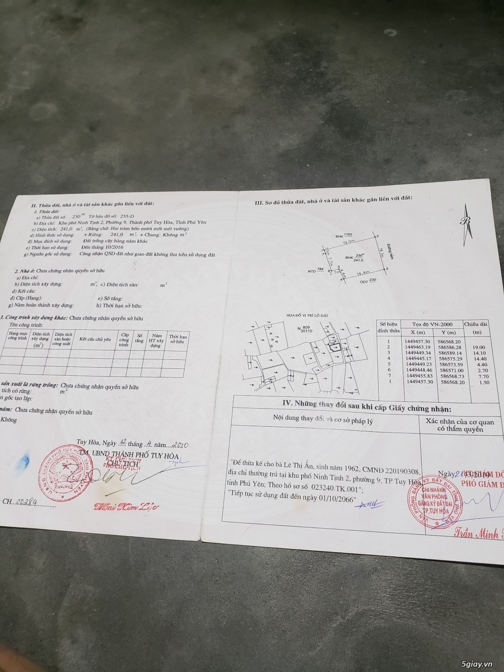 Cần Bán: Đất 100m2 - Tuy Hòa - Phú Yên (phường 9, Ninh Tịnh 2) - 2